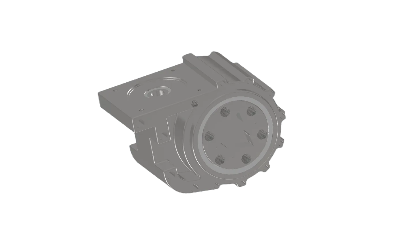 CAD render of the RG600 high-torque reduction gearbox